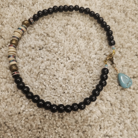 Boot JEWELRY Turquoise charm on beaded Boot Bracelet Ankle bracelet - Picture 5 of 6